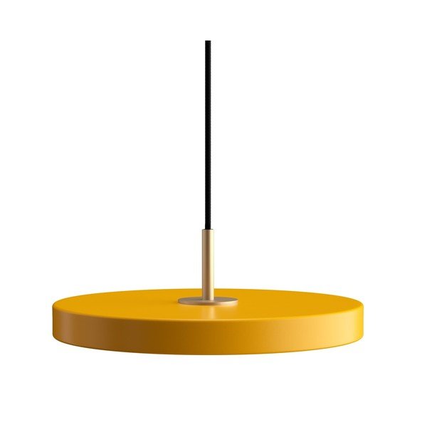Żółta lampa wisząca LED z metalowym kloszem ø 31 cm Asteria Mini – UMAGE