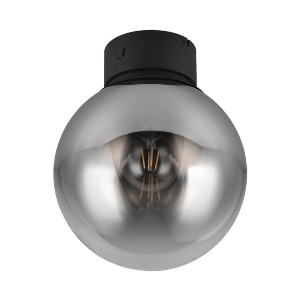 Czarna lampa sufitowa LED ze szklanym kloszem ø 30 cm Cipallone – CINQUE-image-1