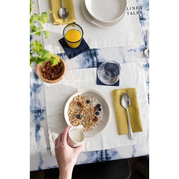 Biała lniana mata stołowa Linen Tales, 35x45 cm-image-2
