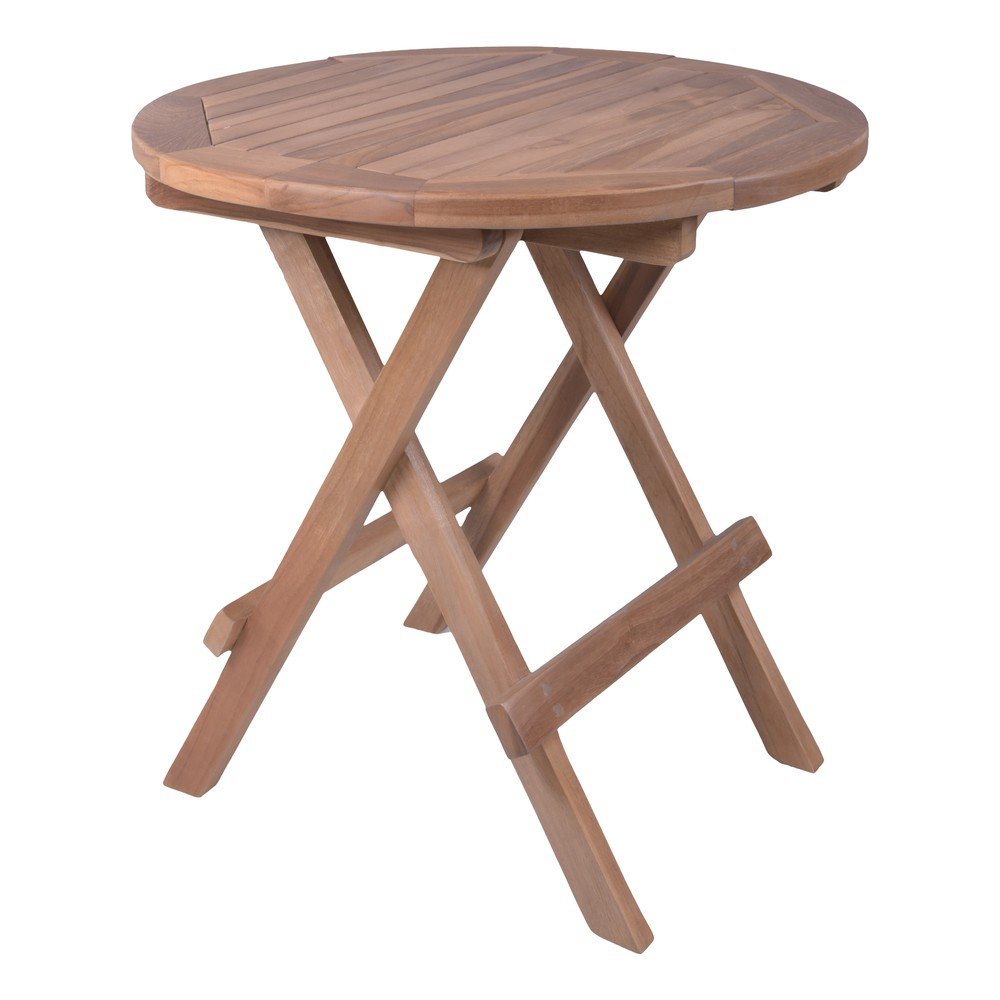 Okrągły stół ogrodowy z litego drewna tekowego ø 50 cm Luang – Garden Pleasure