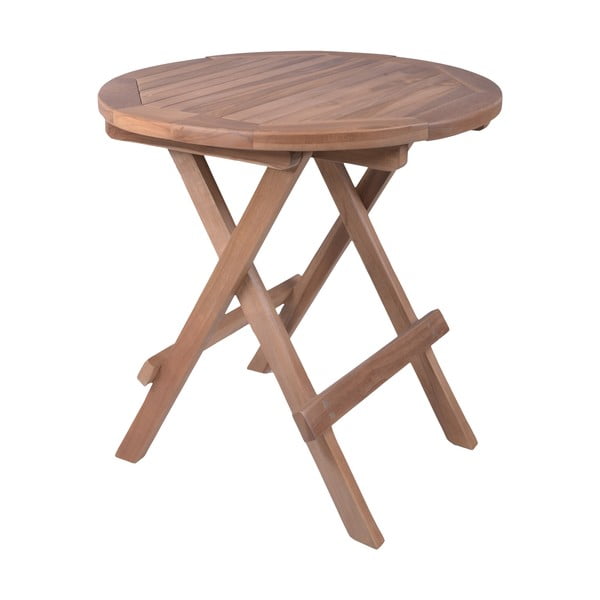 Okrągły stolik ogrodowy z litego drewna tekowego ø 50 cm Luang – Garden Pleasure