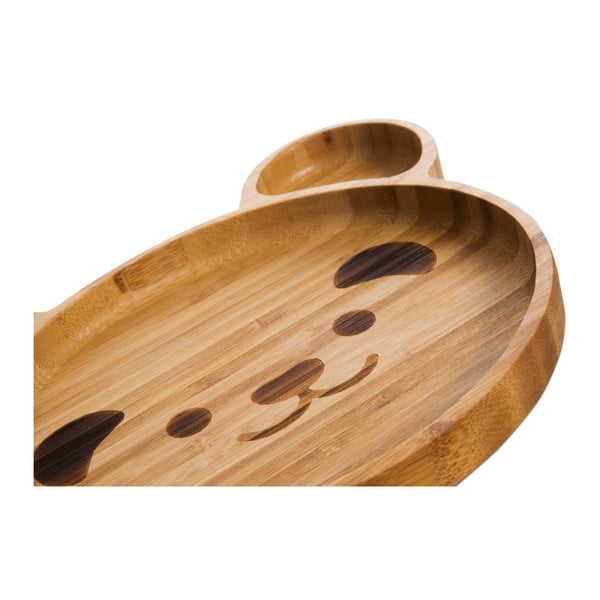 Dziecięcy komplet talerzyka bambusowego i sztućców Bambum Teddy-image-3