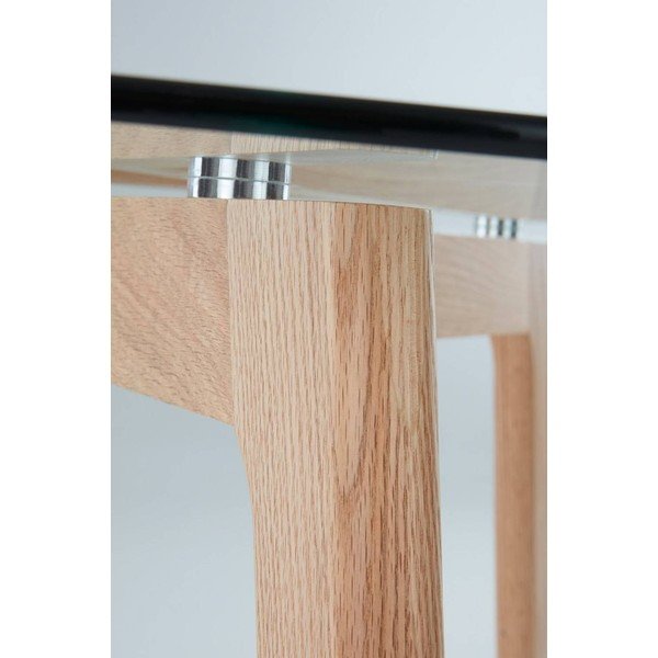 Okrągły stół z litego drewna dębowego ø 120 cm Malevik – Jotex-image-3