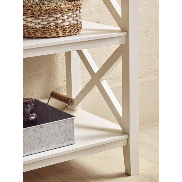 Biały regał z litego drewna sosnowego 40x81x81 cm Heritage – Premier Housewares-image-4