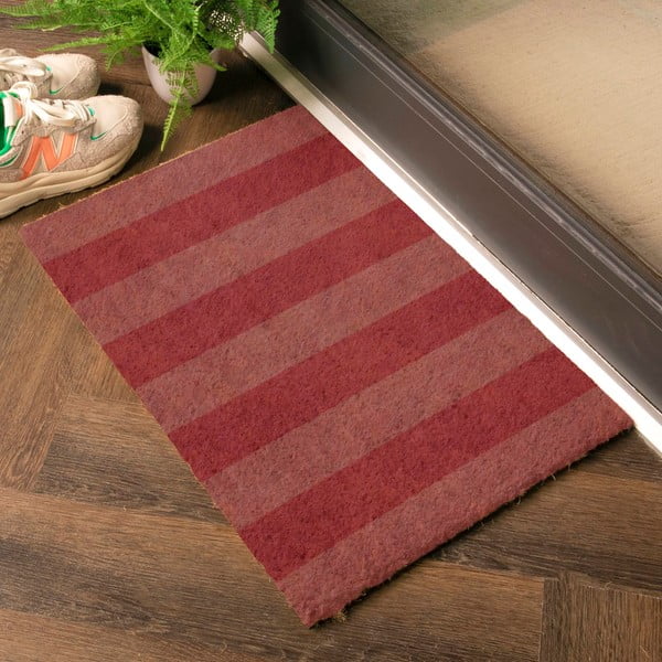 Wycieraczka z włókna kokosowego 40x60 cm Pink Stripe – Artsy Doormats-image-1