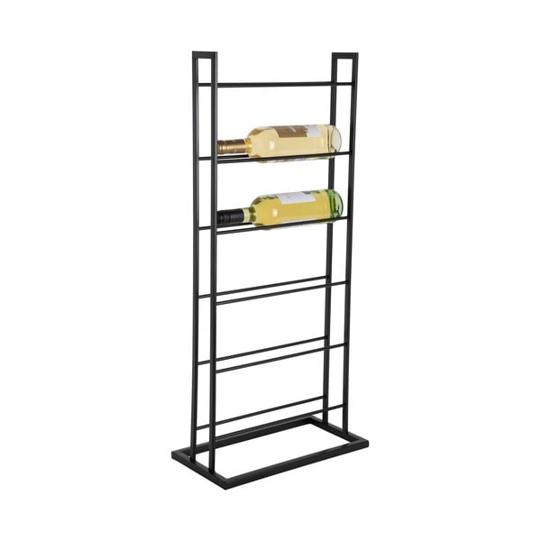Czarny metalowy regał na wino liczba butelek 5 38x84,5x20 cm Single Floor – PT LIVING-image-3