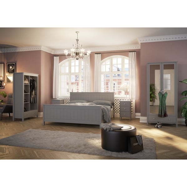 Białe łóżko dwuosobowe 180x200 cm Tromsö – Tvilum-image-1