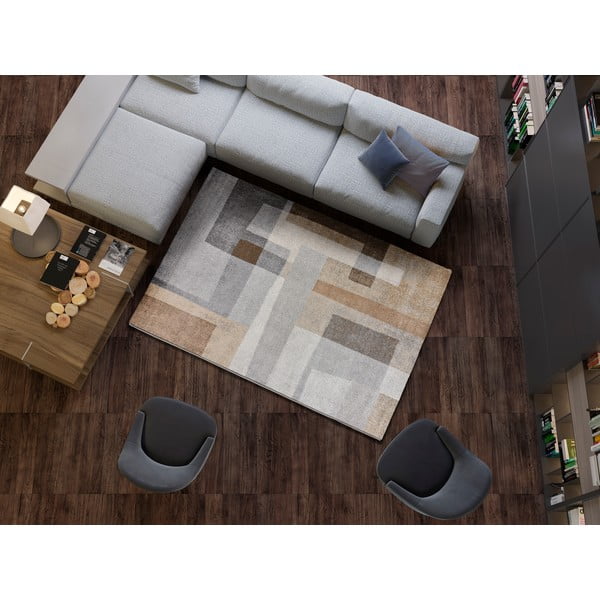 Szaro-beżowy dywan 140x200 cm Aydin – Universal-image-1