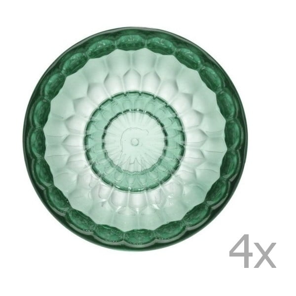 Zestaw 4 zielonych przezroczystych okrągłych wieszaków Kartell Jellies, Ø 9,5 cm