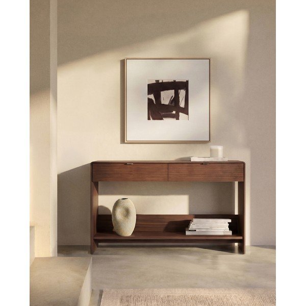 Komoda w dekorze orzecha w ciemnym naturalnym kolorze 120x81x35 cm Norlen – Kave Home-image-2