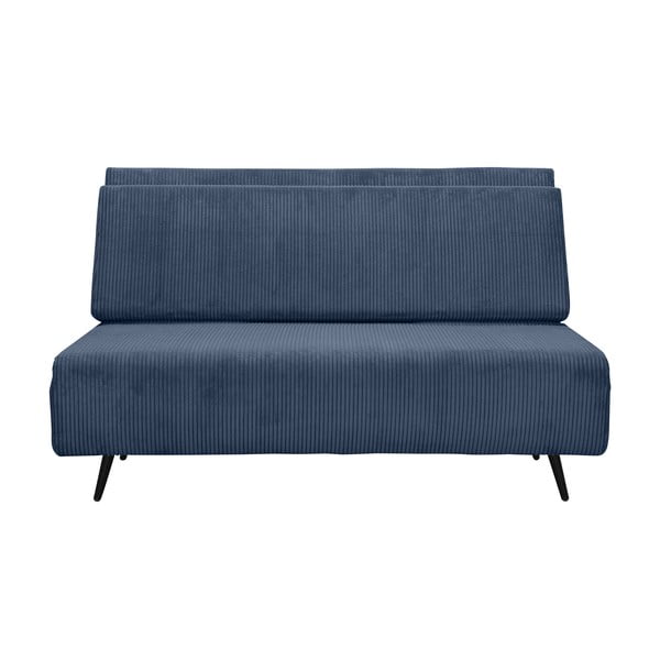 Niebieska sztruksowa rozkładana sofa 140 cm Mallory – Støraa