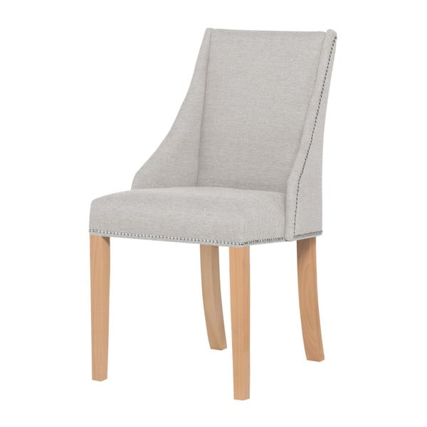 Kremowe krzesło z brązowymi nogami Ted Lapidus Maison Patchouli