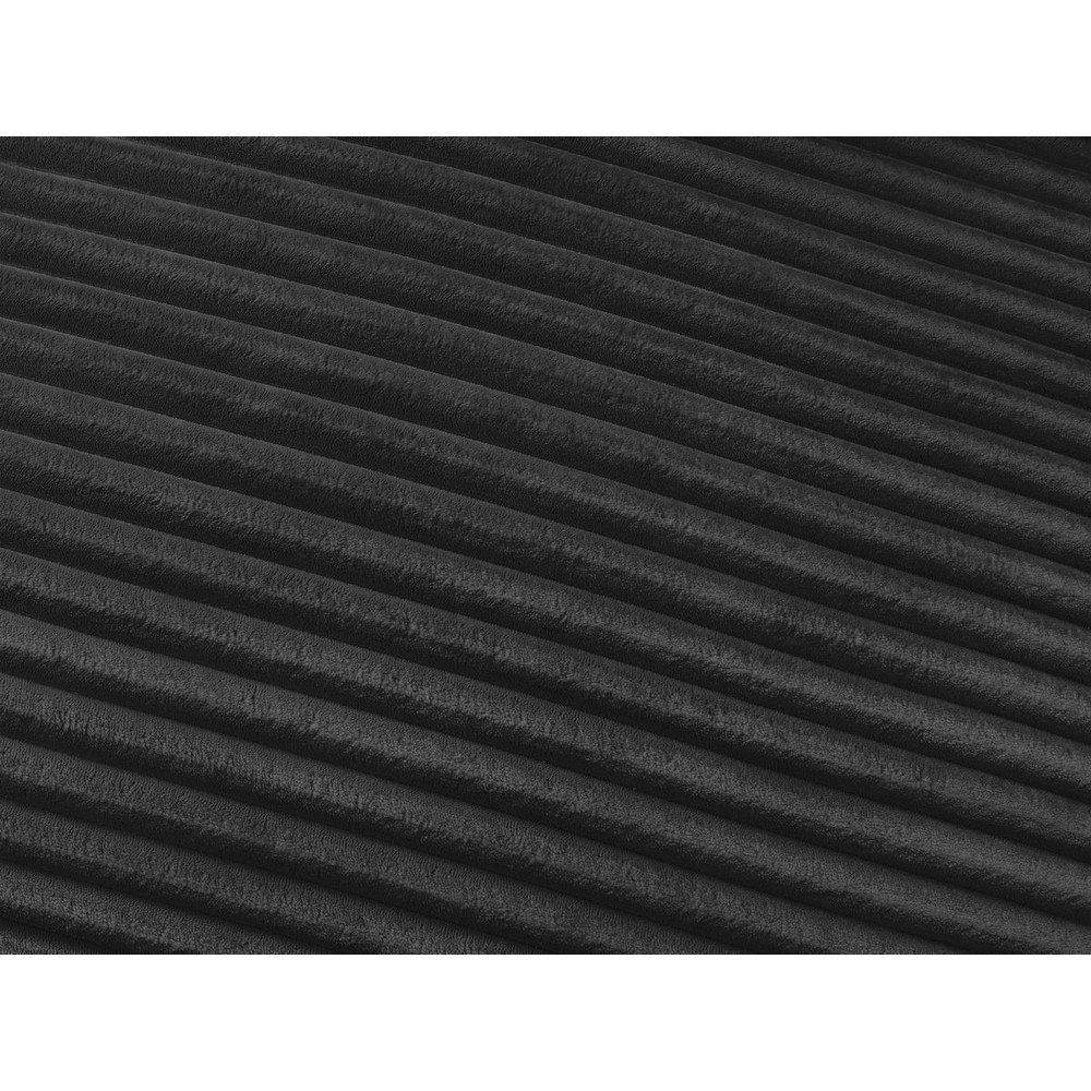 Czarna sztruksowa rozkładana sofa do spania 220 cm Hugo – Bobochic Paris (zdjęcie 10)