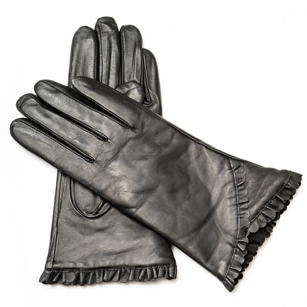 Damskie czarne rękawiczki skórzane Pride & Dignity Vienna, rozmiar 8