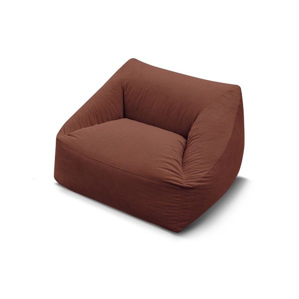 Pomarańczowy sztruksowy worek do siedzenia Lilibet – Bobochic Paris-image-3