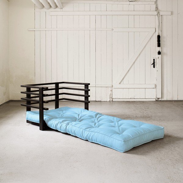 Fotel rozkładany Karup Funk Black/Celeste-image-1