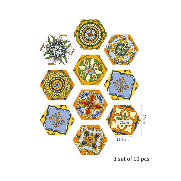 Zestaw 10 naklejek WALPLUS Light Hexagon-image-2