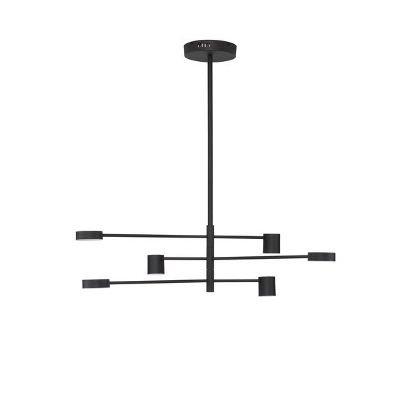 Czarna aluminiowa lampa wisząca LED ze ściemniaczem z kloszem ze szkła akrylowego ø 100 cm Nordik – Nova Luce