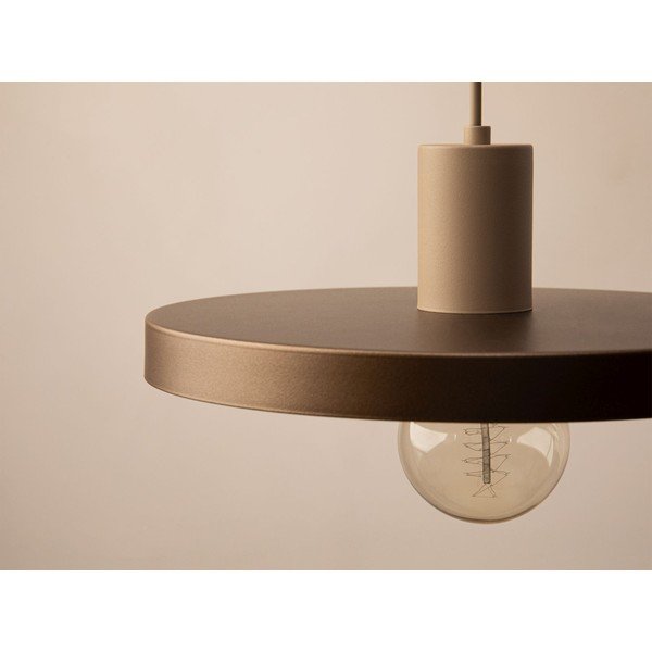 Jasnobrązowa metalowa lampa wisząca ø 30 cm Ori – Micadoni -image-2