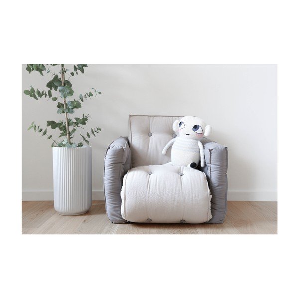 Dziecięcy fotel rozkładany Karup Design Mini Dice Dark Grey/Creamy-image-3