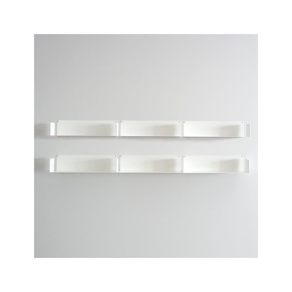 Niewidzialne półki Linéaire U, białe, 6 sztuk