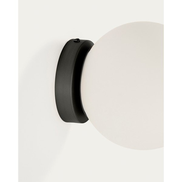 Biały/czarny metalowy kinkiet ø 15 cm Brisia – Kave Home-image-3
