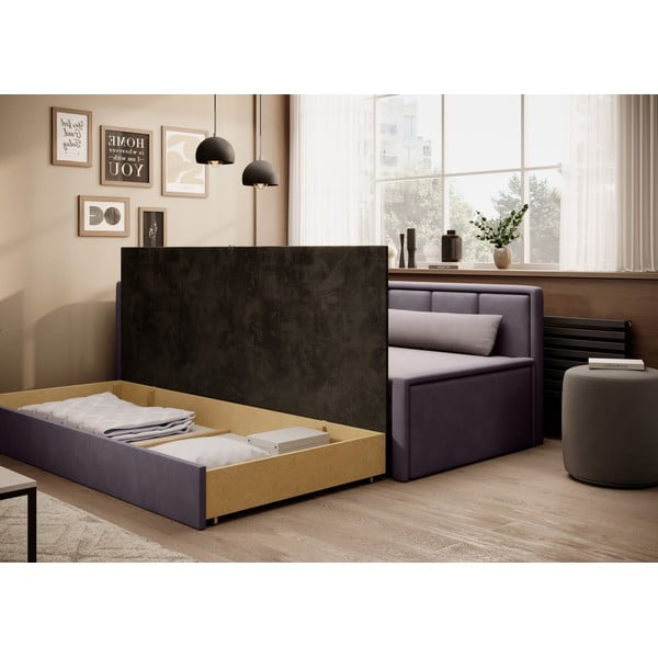 Różowa rozkładana/ze schowkiem sofa z tkaniny szenilowej 214 cm Fulgeo – ELTAP-image-3