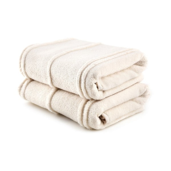 Kremowe ręczniki frotte zestaw 2 szt. 50x90 cm Arden – Foutastic