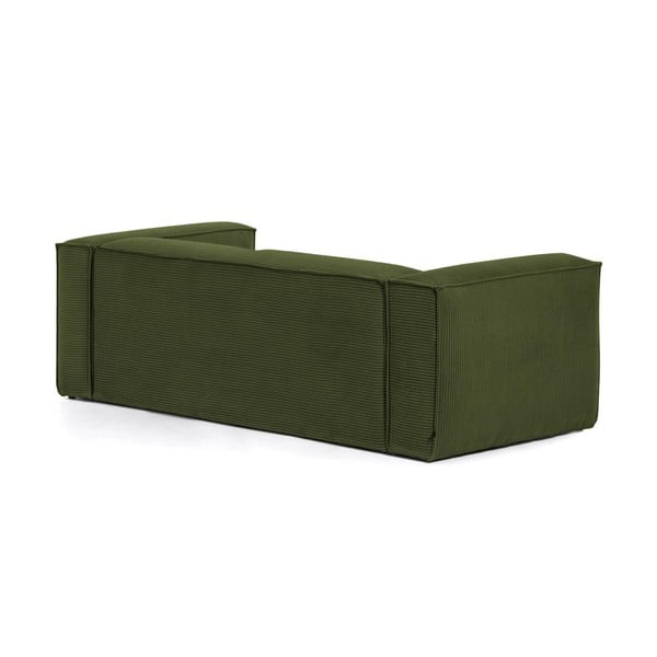 Zielona sztruksowa sofa 240 cm Blok – Kave Home-image-3