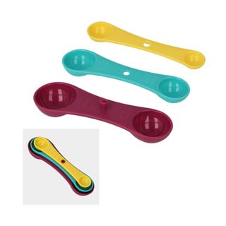 Zestaw 3 kolorowych miarek Metaltex Spoons