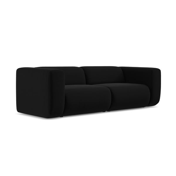 Czarna aksamitna sofa 228 cm Ekahi – Makamii-image-2