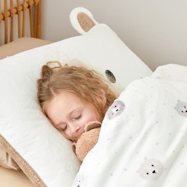 Brązowo-kremowa pościel dziecięca dwuosobowa z mikropluszu 200x200 cm Cosy Bear – Catherine Lansfield-image-4