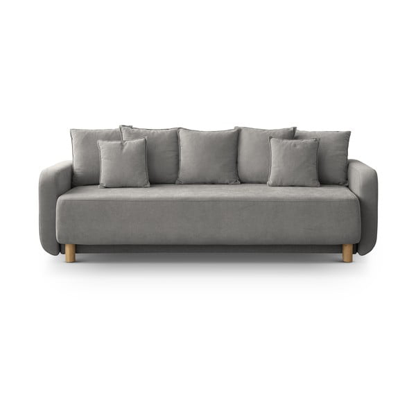 Szara rozkładana sofa ze schowkiem 231 cm Elen – Micadoni 