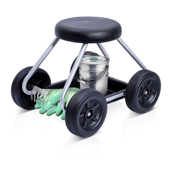 Czarny/szary stołek ogrodowy Secura – Maximex