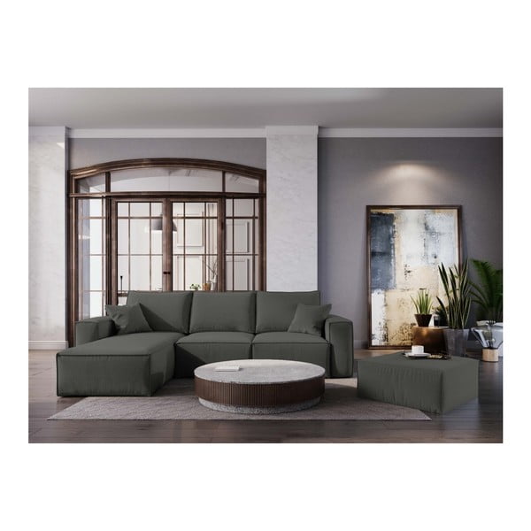 Ciemnoszary puf Cosmopolitan Design Miami, 65x65 cm-image-3