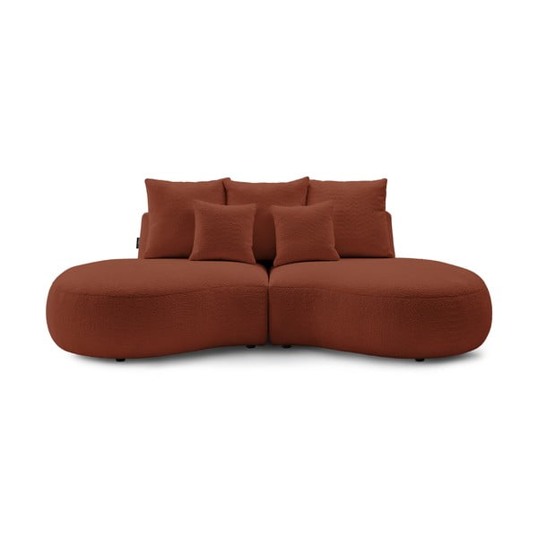 Ceglasta sofa z materiału bouclé 260 cm Saint-Germain – Bobochic Paris