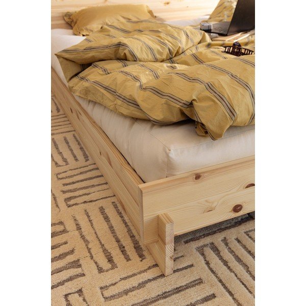 Łóżko dwuosobowe z litego drewna sosnowego ze stelażem 180x200 cm w jasnym naturalnym kolorze Latch – Karup-image-4