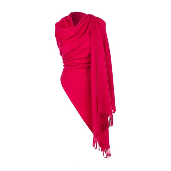Różowa chusta kaszmirowa Hogarth, 190x70 cm