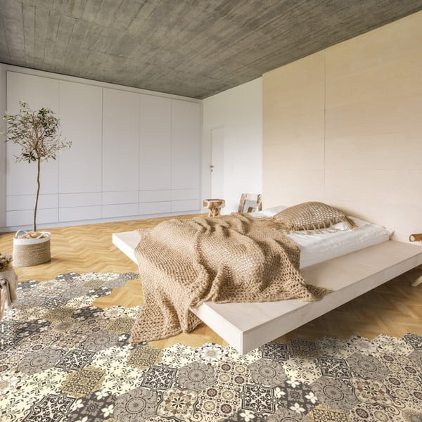 Zestaw 10 naklejek na podłogę Ambiance Floor Stickers Hexagons Luiza, 40x90 cm-image-1