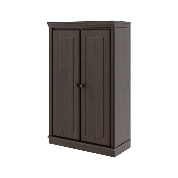 Ciemnobrązowa szafka z litego drewna sosnowego 74x118x35 cm Anita – Støraa-image-2