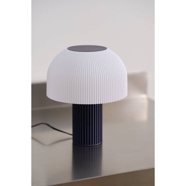 Biała/niebieska plastikowa lampa stołowa (wysokość 29 cm) Maya – Jotex-image-2