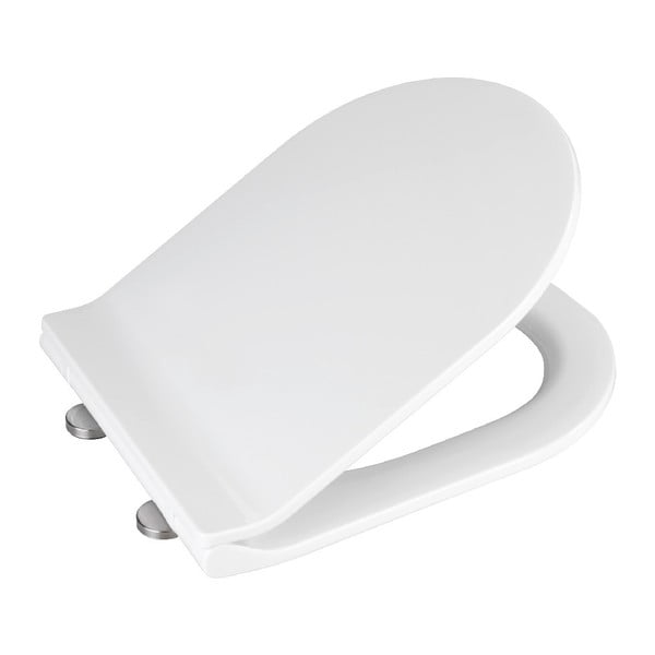 Biała deska sedesowa wolnoopadająca Wenko Habos, 46x36 cm-image-3