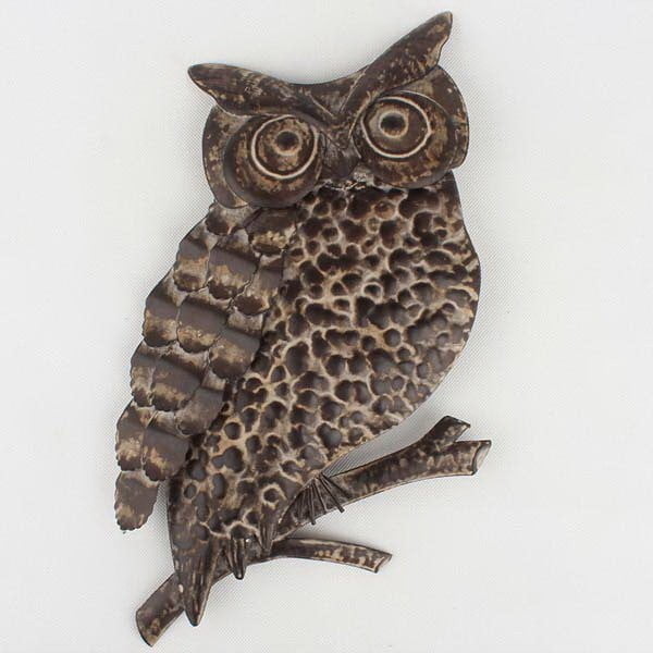 Metalowa sowa dekoracyjna Dakls Owl