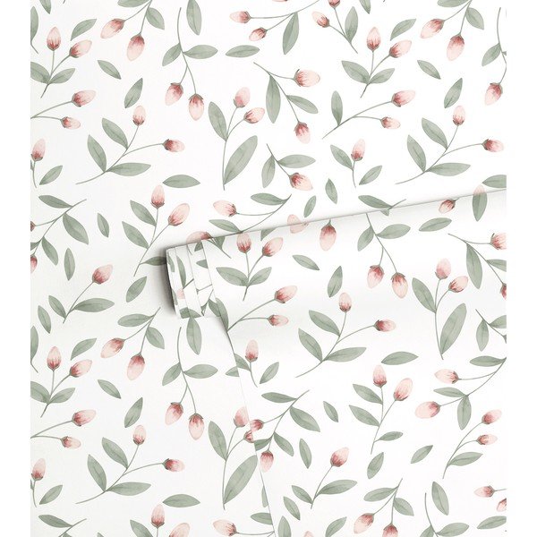 Tapeta dziecięca z włókniny 10 m x 50 cm Flower Buds – Lilipinso-image-2