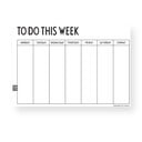 Biały tygodniowy planer Design Letters Weekly