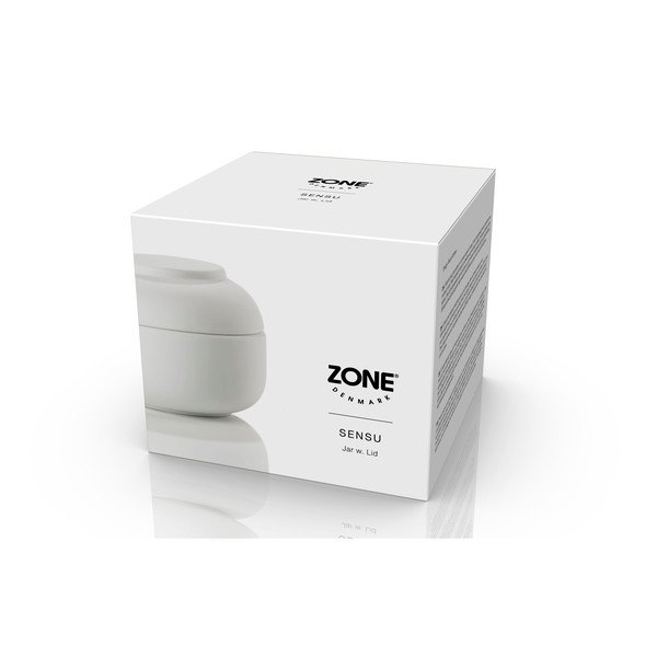 Biały kamionkowy organizer łazienkowy na waciki Sensu – Zone-image-1