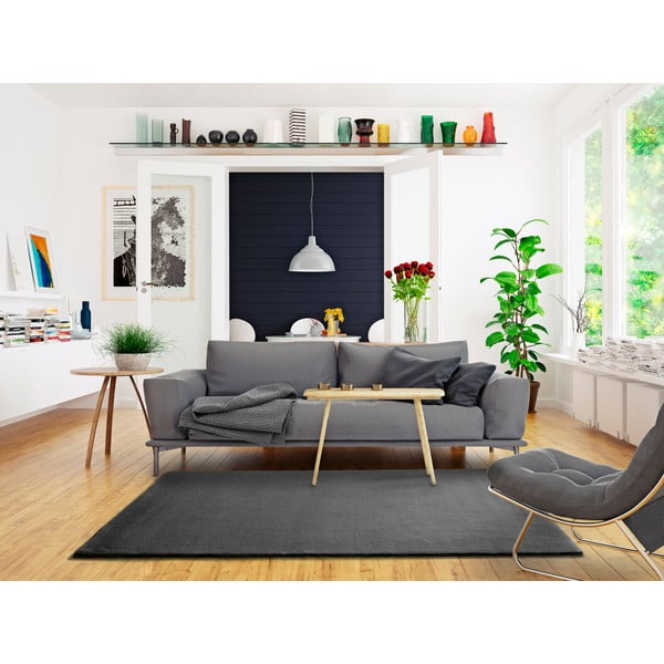 Ciemnoszary dywan Universal Berna Liso, 190x290 cm-image-1