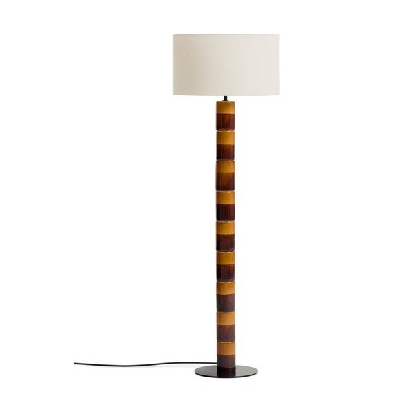 Lampa stojąca z tekstylnym kloszem (wysokość 146 cm) Mavran – Kave Home