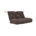 Ciemnobrązowa sztruksowa rozkładana sofa 135 cm Hooked – Karup Design