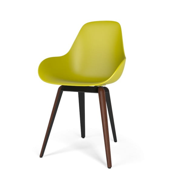 Żółte krzesło z ciemnymi nogami Kubikoff Slice